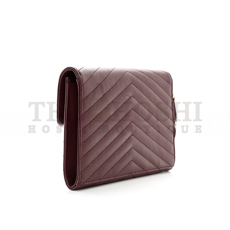 Y51 CASSANDRE MATELASSÉ FLAP POUCH IN GRAIN DE POUDRE LEATHER 6176621193176 (21*16*3cm) Master Quality